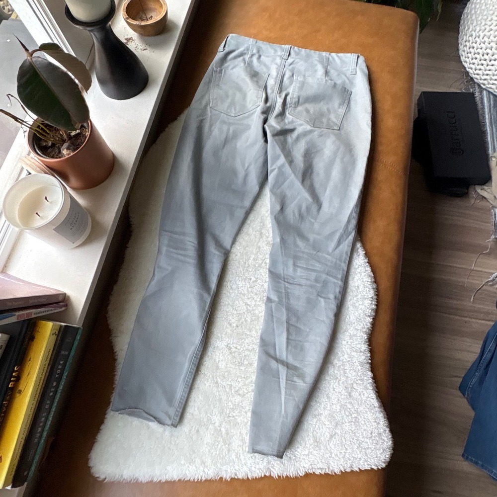 Tinsel High Waisted Skinny Utility Pants Light Grey Raw Hem Size 26 - Picture 5 of 7